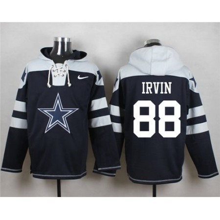 Nike Cowboys #88 Michael Irvin Navy Blue Player Pullover NFL Hoodie