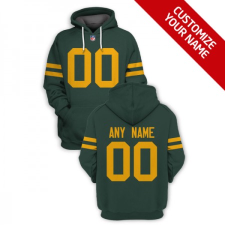 Men's Green Bay Packers Active Player Custom 2021 Green Pullover Hoodie