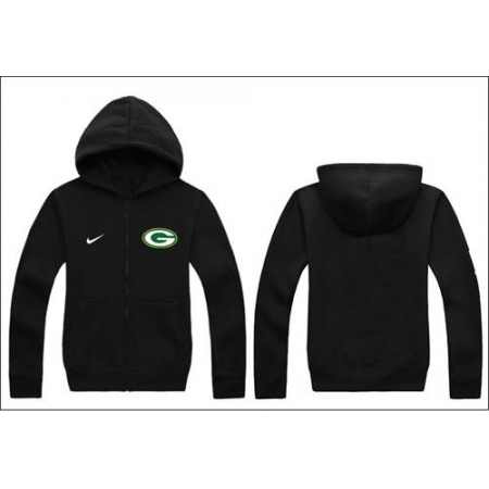 Nike Green Bay Packers Authentic Logo Hoodie Black