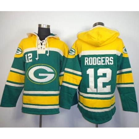Nike Packers #12 Aaron Rodgers Green Sawyer Hoodie Sweatshirt NFL Hoodie