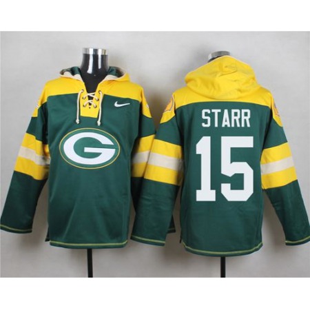 Nike Packers #15 Bart Starr Green Player Pullover NFL Hoodie