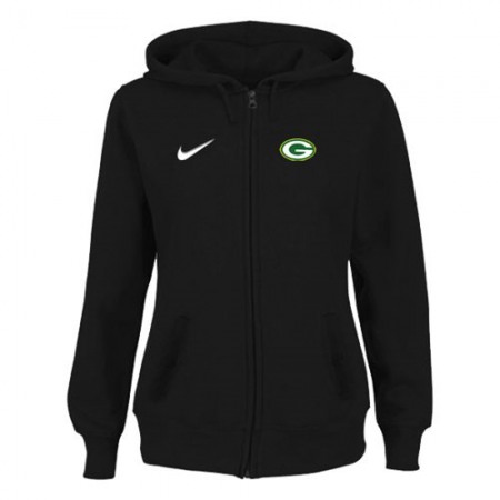 Women's Green Bay Packers Stadium Rally Full Zip Hoodie Black