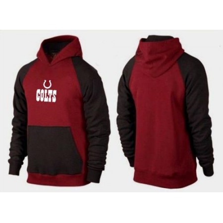 Indianapolis Colts Authentic Logo Pullover Hoodie Burgundy Red & Black