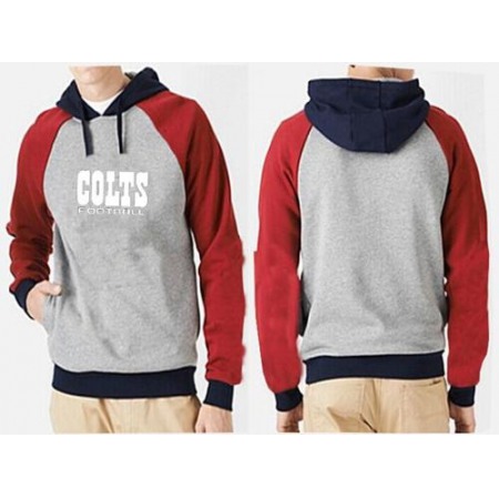 Indianapolis Colts English Version Pullover Hoodie Grey & Red