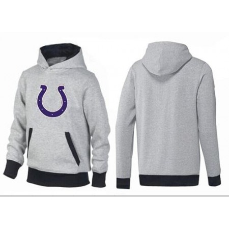 Indianapolis Colts Logo Pullover Hoodie Grey & Black