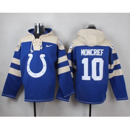 Nike Colts #10 Donte Moncrief Royal Blue Player Pullover NFL Hoodie