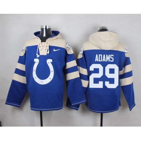 Nike Colts #29 Mike Adams Royal Blue Player Pullover NFL Hoodie