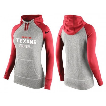 Women's Nike Houston Texans Performance Hoodie Grey & Red_1