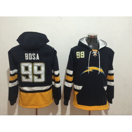Los Angeles Chargers #99 Joey Bosa Navy Blue All Stitched NFL Hoodie Sweatshirt