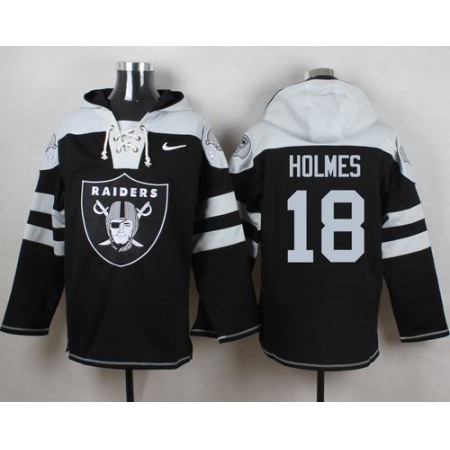 Nike Raiders #18 Andre Holmes Black Player Pullover NFL Hoodie
