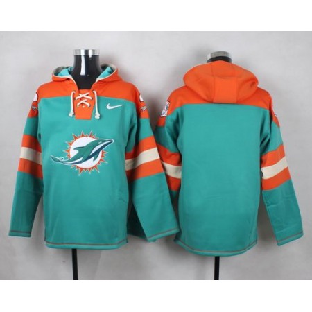 Nike Dolphins Blank Aqua Green Player Pullover NFL Hoodie