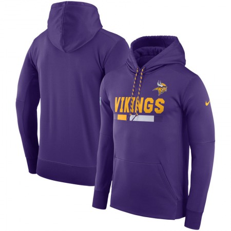 Men's Minnesota Vikings Nike Purple Sideline Team Name Performance Pullover Hoodie