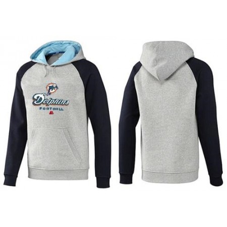 Miami Dolphins Critical Victory Pullover Hoodie Grey & Dark Blue