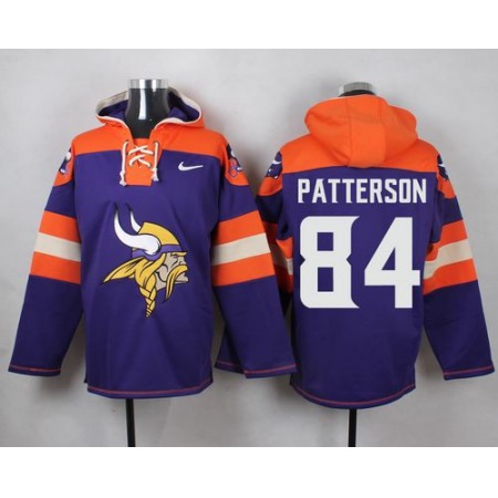 Nike Vikings #84 Cordarrelle Patterson Purple Player Pullover NFL Hoodie