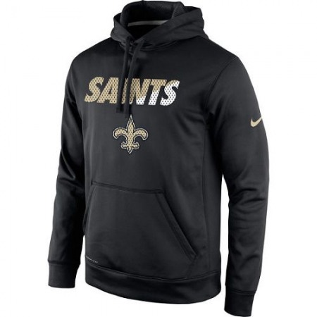 Men's New Orleans Saints Nike Black Kick Off Staff Performance Pullover Hoodie