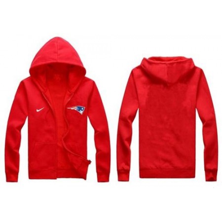 Nike New England Patriots Authentic Logo Hoodie Red