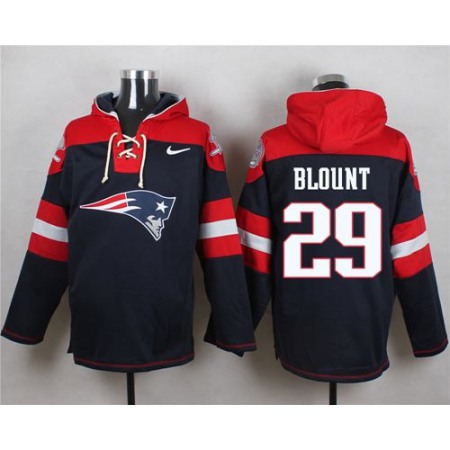 Nike Patriots #29 LeGarrette Blount Navy Blue Player Pullover NFL Hoodie