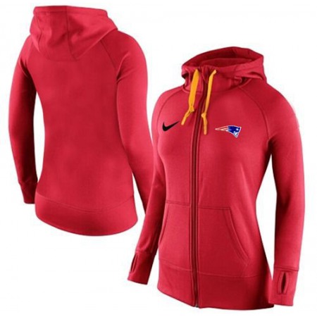 Women's Nike New England Patriots Full-Zip Performance Hoodie Red