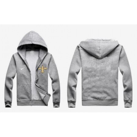 Nike New Orleans Saints Authentic Logo Hoodie Grey