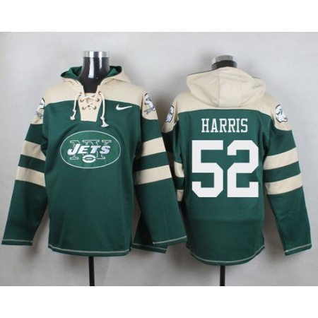 Nike Jets #52 David Harris Green Player Pullover NFL Hoodie