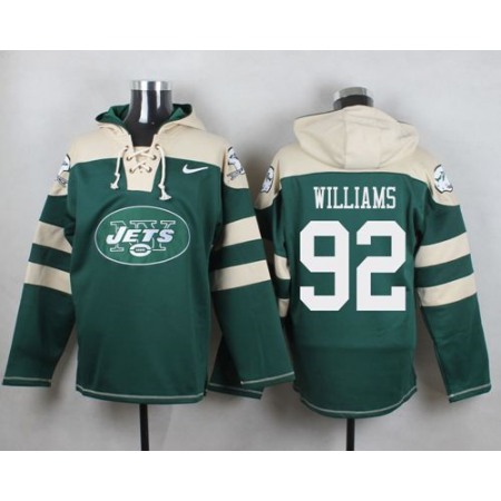 Nike Jets #92 Leonard Williams Green Player Pullover NFL Hoodie