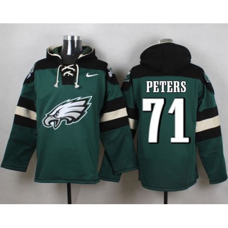 Nike Eagles #71 Jason Peters Midnight Green Player Pullover NFL Hoodie