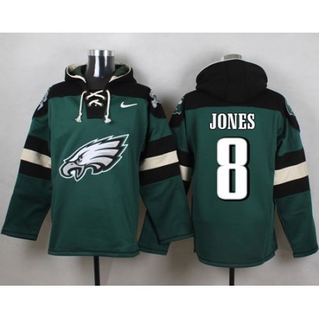 Nike Eagles #8 Donnie Jones Midnight Green Player Pullover NFL Hoodie