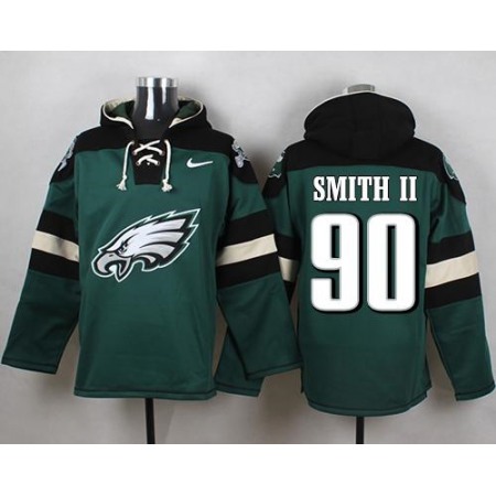 Nike Eagles #90 Marcus Smith II Midnight Green Player Pullover NFL Hoodie