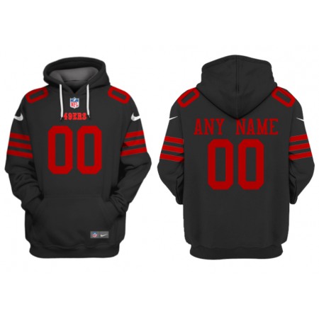 Men's San Francisco 49ers Active Player Custom Black Alternate Pullover Hoodie