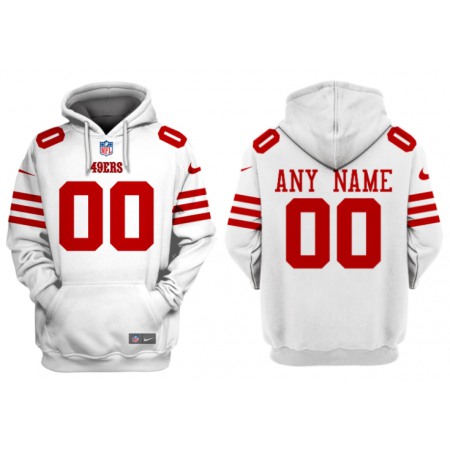 Men's San Francisco 49ers Active Player Custom White Alternate Pullover Hoodie