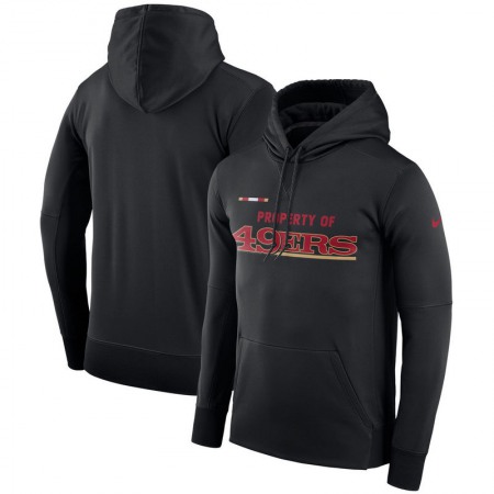 Men's San Francisco 49ers Nike Black Sideline Property Of Performance Pullover Hoodie