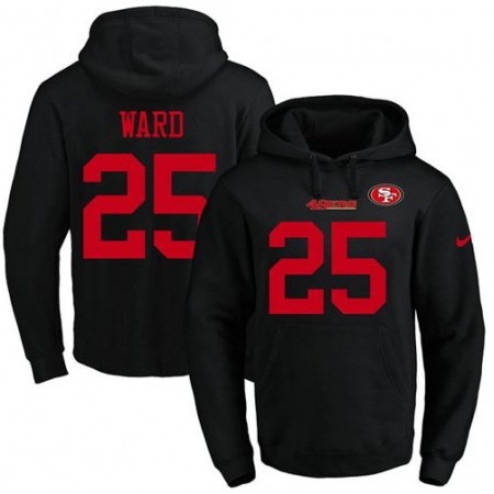 Nike 49ers #25 Jimmie Ward Black Name & Number Pullover NFL Hoodie