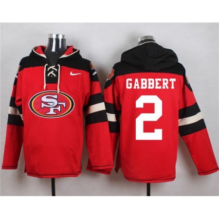 Nike 49ers #2 Blaine Gabbert Red Player Pullover NFL Hoodie