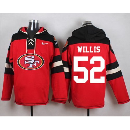 Nike 49ers #52 Patrick Willis Red Player Pullover NFL Hoodie