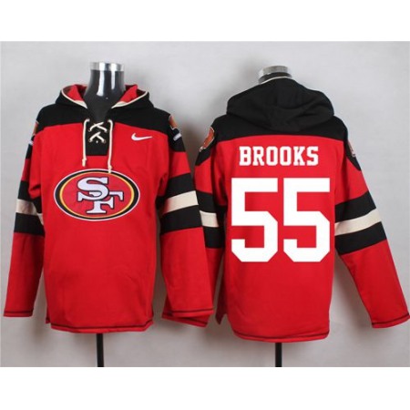 Nike 49ers #55 Ahmad Brooks Red Player Pullover NFL Hoodie