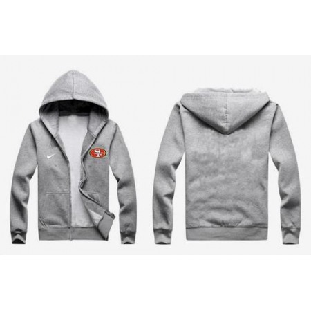 Nike San Francisco 49ers Authentic Logo Hoodie Grey