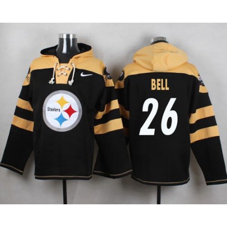 Nike Steelers #26 Le'Veon Bell Black Player Pullover NFL Hoodie