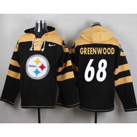Nike Steelers #68 L.C. Greenwood Black Player Pullover NFL Hoodie