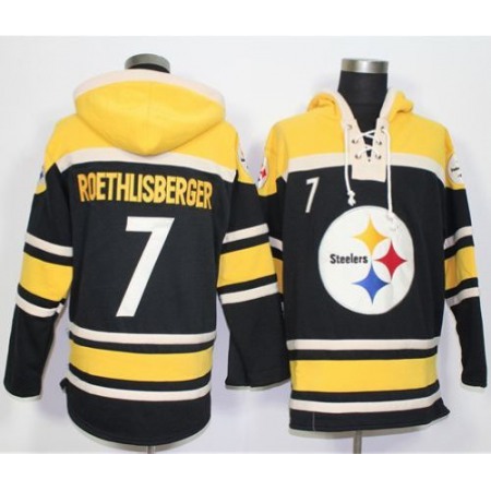 Nike Steelers #7 Ben Roethlisberger Black Sawyer Hoodie Sweatshirt NFL Hoodie