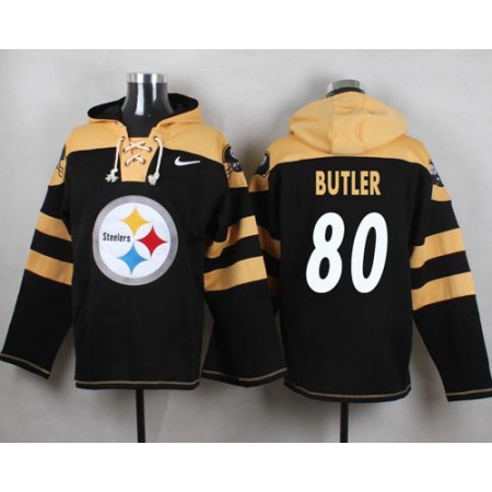 Nike Steelers #80 Jack Butler Black Player Pullover NFL Hoodie