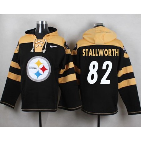 Nike Steelers #82 John Stallworth Black Player Pullover NFL Hoodie