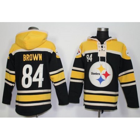 Nike Steelers #84 Antonio Brown Black Sawyer Hoodie Sweatshirt NFL Hoodie
