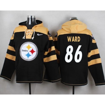 Nike Steelers #86 Hines Ward Black Player Pullover NFL Hoodie