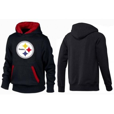 Pittsburgh Steelers Logo Pullover Hoodie Black & Red