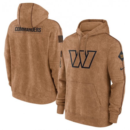 Men's Washington Commanders 2023 Brown Salute to Service Pullover Hoodie