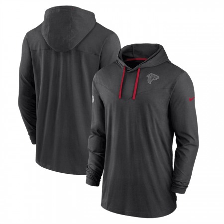 Men's Atlanta Falcons Black Sideline Pop Performance Pullover Long Sleeve Hoodie T-Shirt