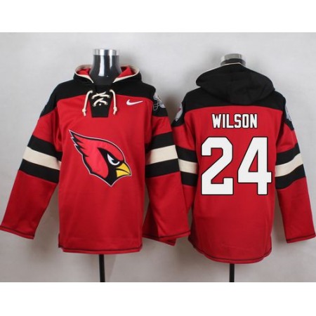 Nike Cardinals #24 Adrian Wilson Red Player Pullover NFL Hoodie