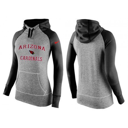 Women's Nike Arizona Cardinals Performance Hoodie Grey & Black