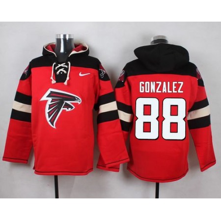 Nike Falcons #88 Tony Gonzalez Red Player Pullover NFL Hoodie