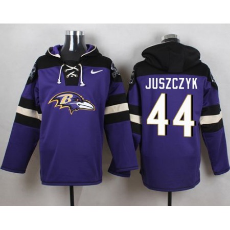 Nike Ravens #44 Kyle Juszczyk Purple Player Pullover NFL Hoodie